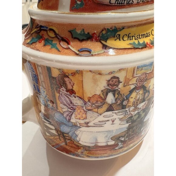 Sadler Teapot Charles Dickens A Christmas Carol 1995 Porcelain - Picture 7 of 8